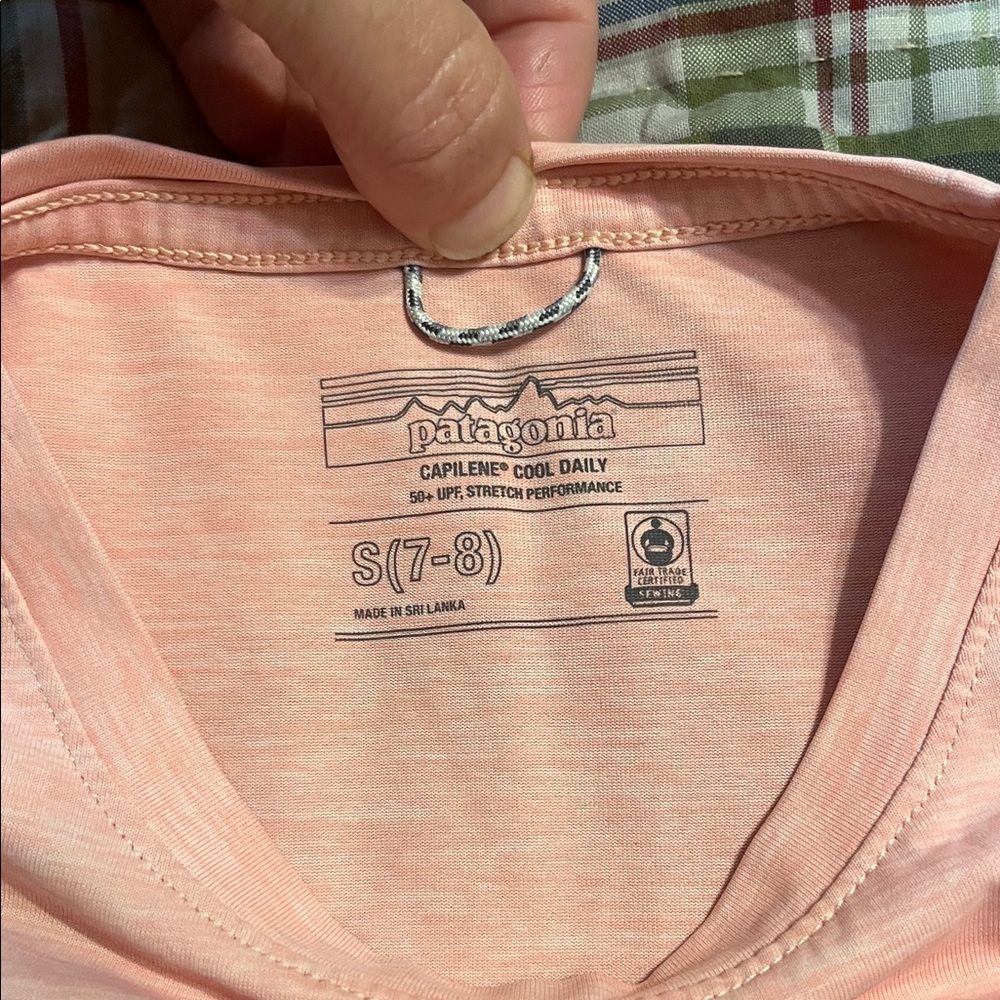 Patagonia Pastel Peach Long Sleeve Rash-guard - Picture 2 of 3